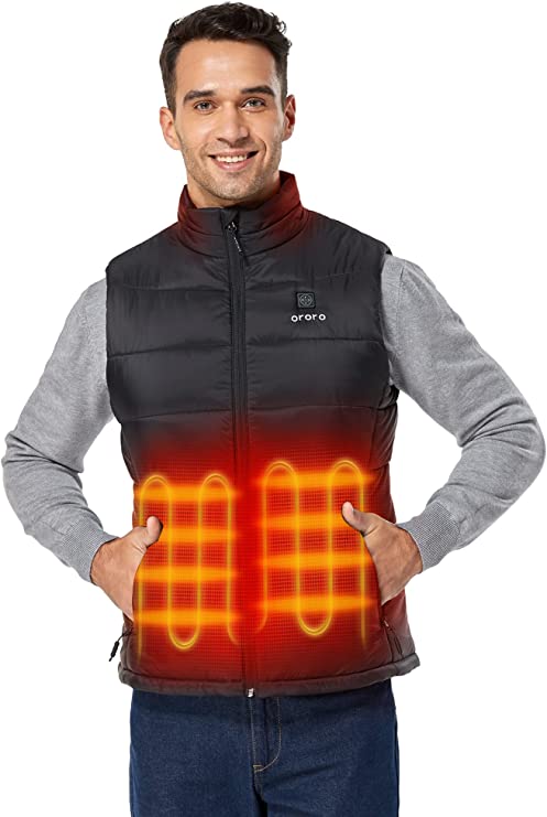 ORORO [Upgraded Battery] Men's Heated Vest with Battery Pack