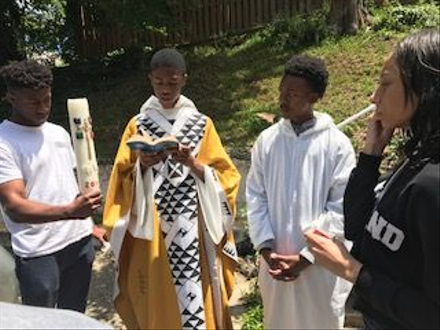 Young Group Praying