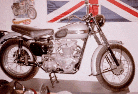 1956 Triumph 500 Trophy Bike Indoor Display