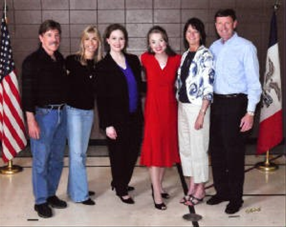 Chuck and Gina Norris, Carrie, Stacie, and Bob and Darla Vander Plaats