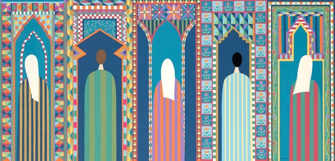 Prayers for Peace-Gouache on Paper