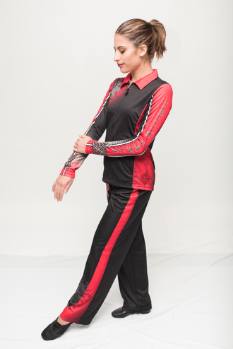 Make a statement with this Black and Red Irish tracksuit that highlights the school heritage