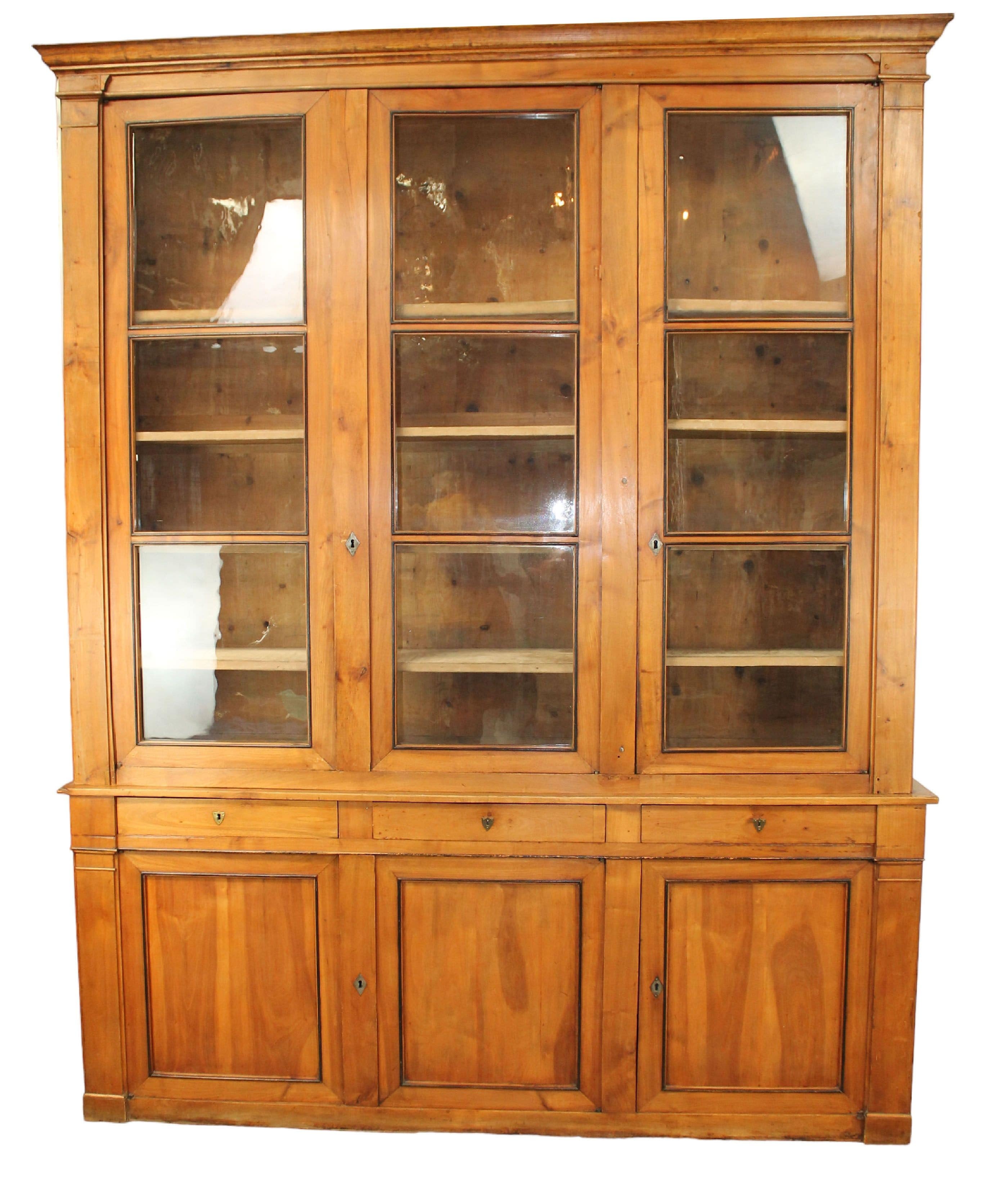 French Louis Philippe 3 door bookcase