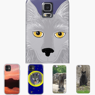 Phone cases for iPhone and Samsung featuring art and photography by Jennifer Priester.