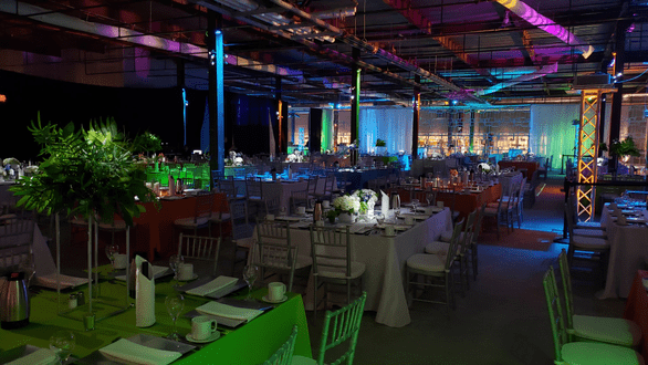 Miller Dwan Foundation, Art Cetera fundraiser with lighting by Duluth Event Lighting.