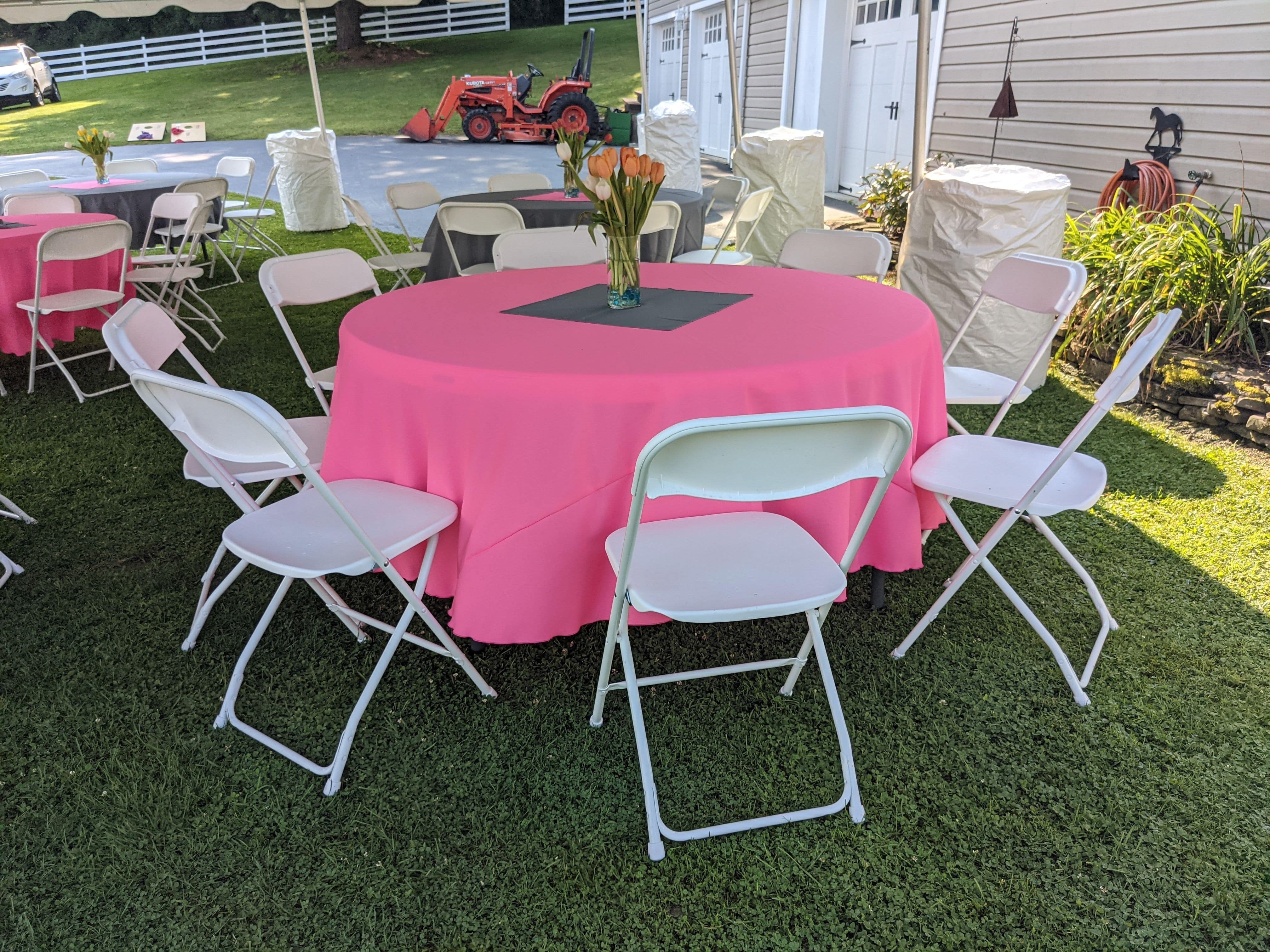 Table with Pink Linen