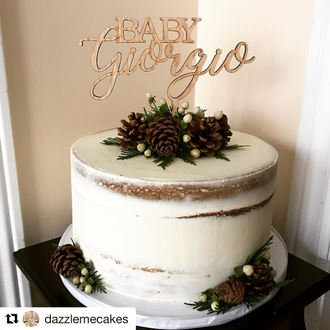 Topper: Wood
Cake: Dazzle Me Cakes