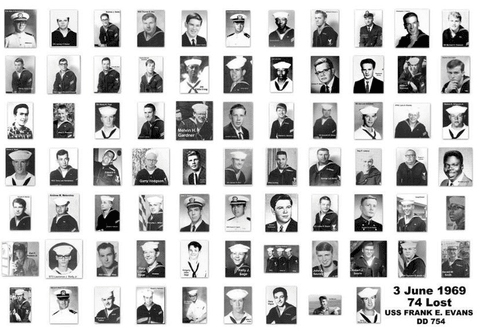 "Lost 74" USS Frank E. Evans sailors