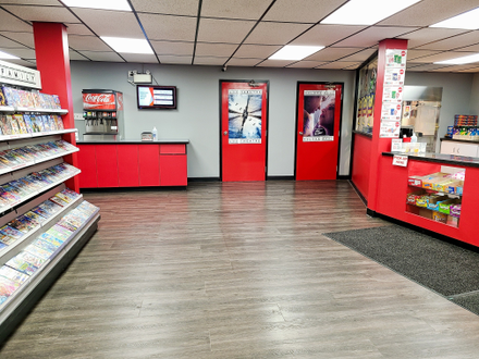 New flooring throughout the lobby and theater entrances