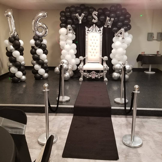 VIp Black Carpet & Ropes plus 2 Balloon Columns/#16
Price  $375