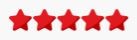 Five red stars indicating a five star review