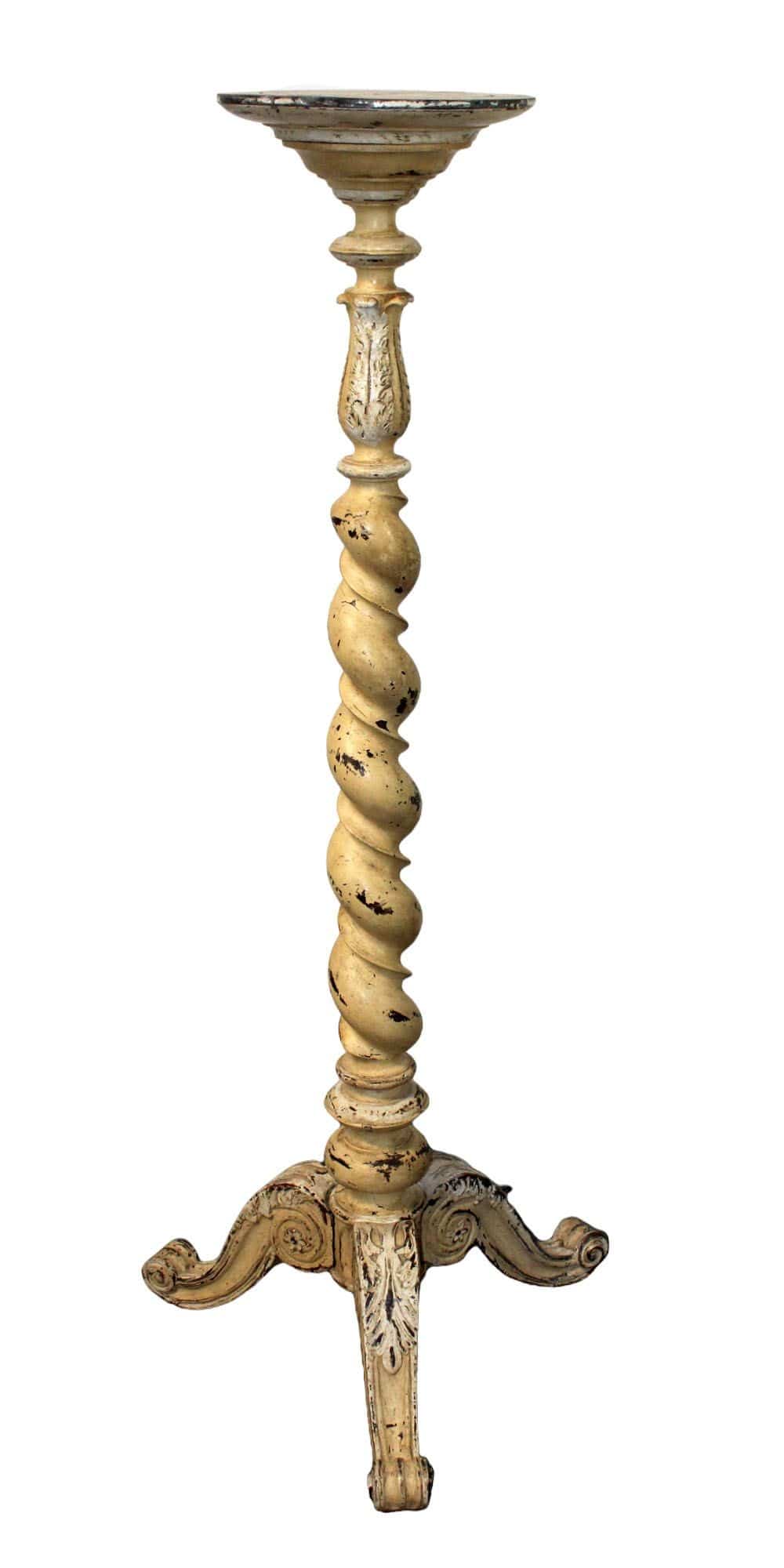 French painted barley twist planstand