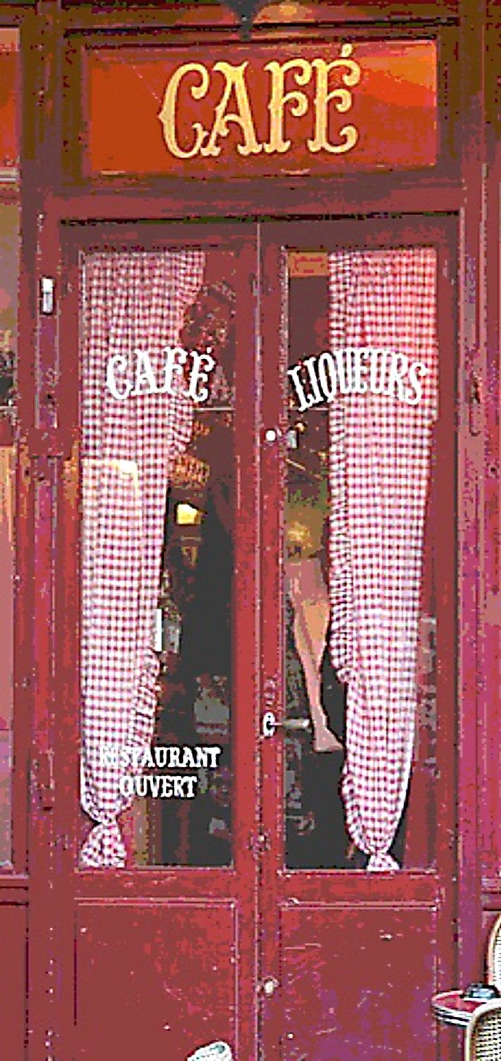 Door Of A Cafe Art