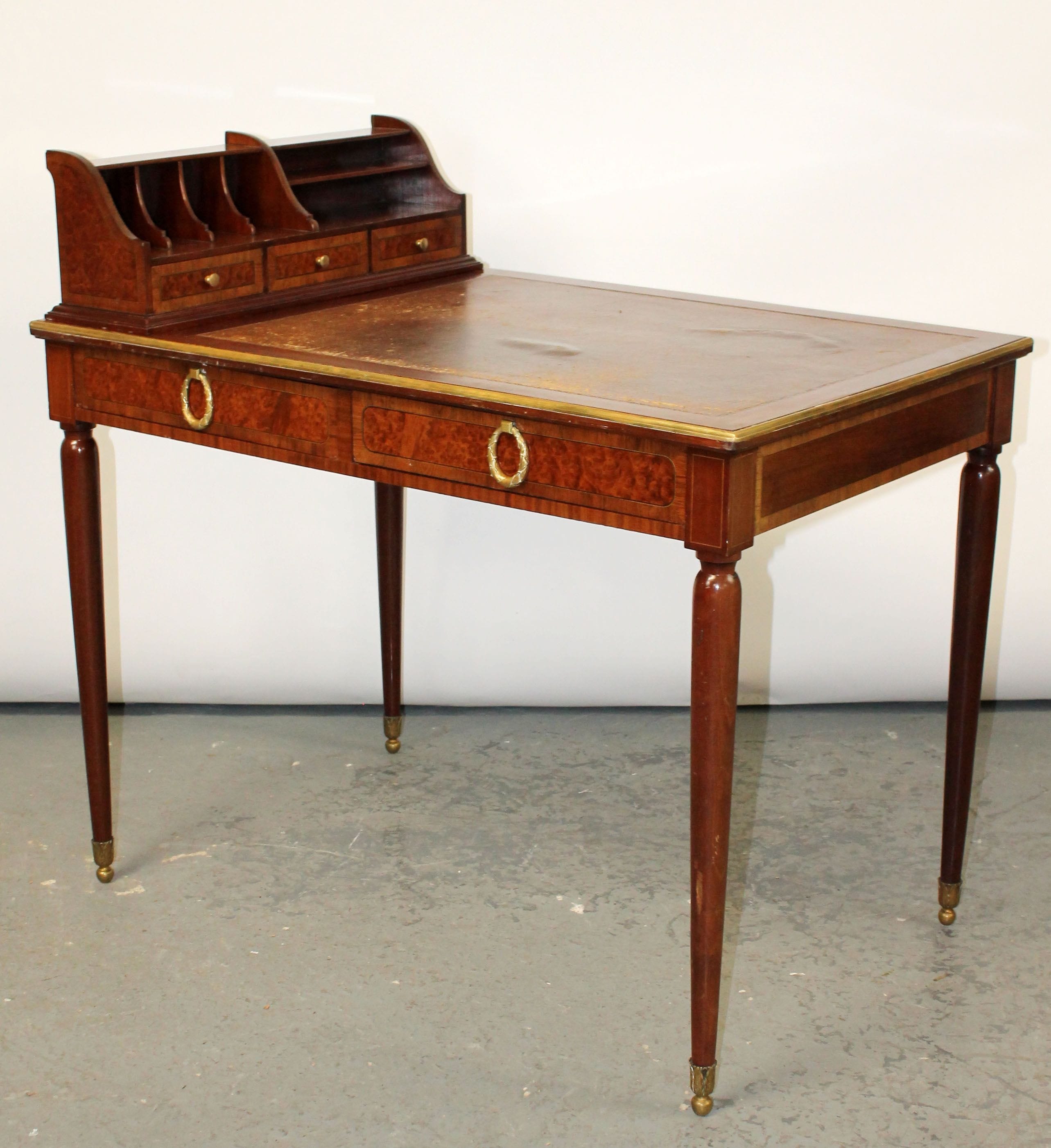 French Louis XVI style bureauplat cartonnier desk