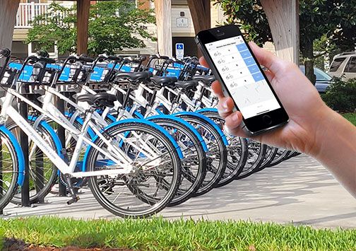On Bike Share App makes it easy for riders to checkout and return bikes