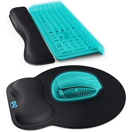 Everlasting Comfort Mouse Pad with Wrist Support - Ergonomic Memory Foam