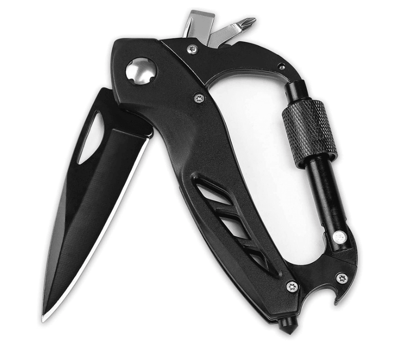 FUNBRO Multitool Carabiner with Pocket Knif