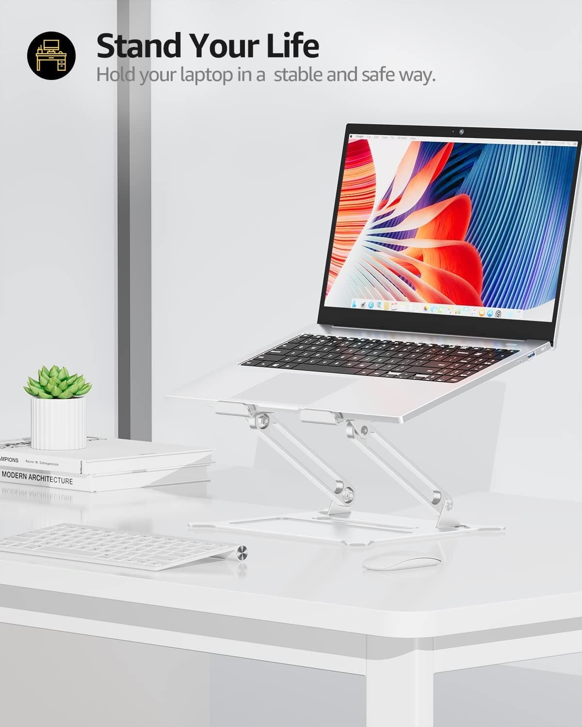 Urmust Laptop Notebook Stand Holder on a desk
