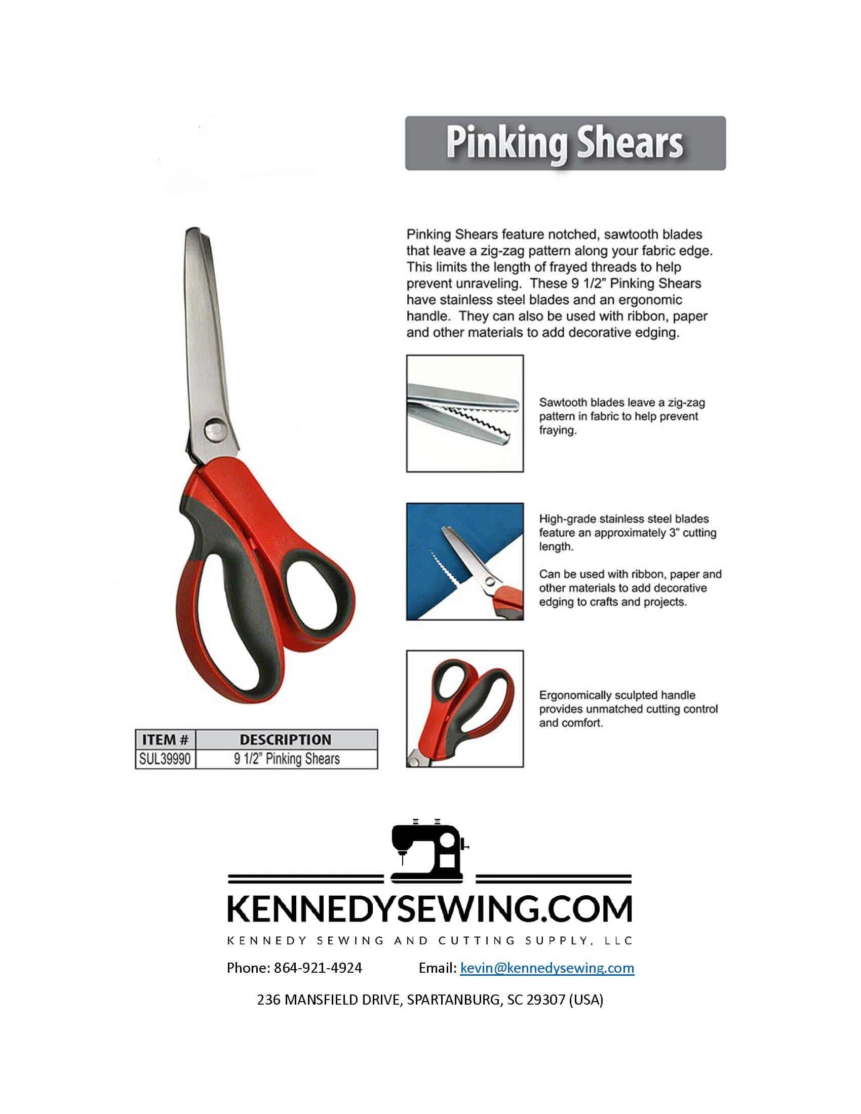 SULIVANS PINKING SHEARS SUL39990 - 9-1/2" SHEARS