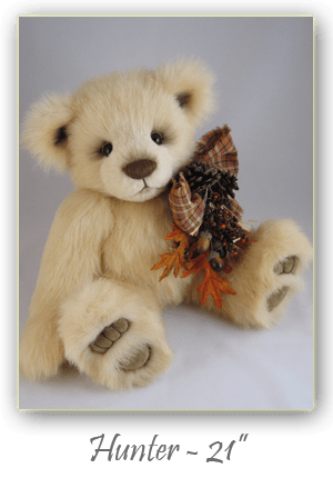 Hunter-hand crafted 21 inch plush synthetic artist bear