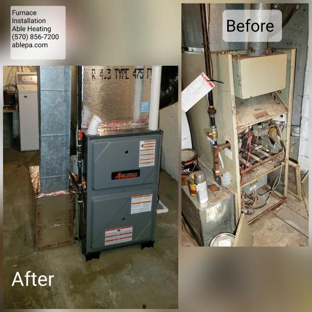 Before a completed gas furnace installation companies project in the Stroudsburg, PA area