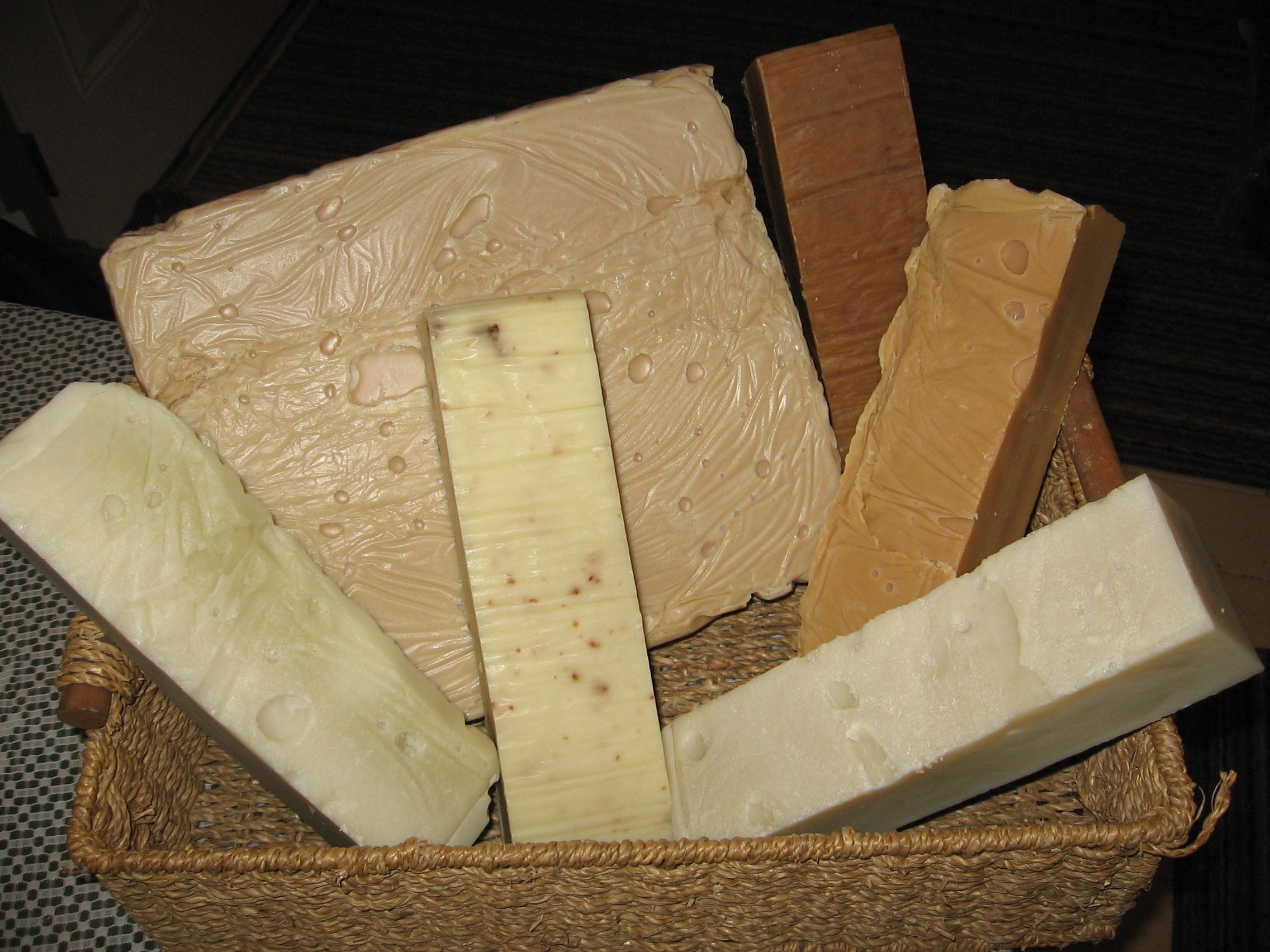 Many varieties of our truly natural soap is offered in economical Eight Bar Slabs which helps you save dollars on our already reasonably priced handmade soap.