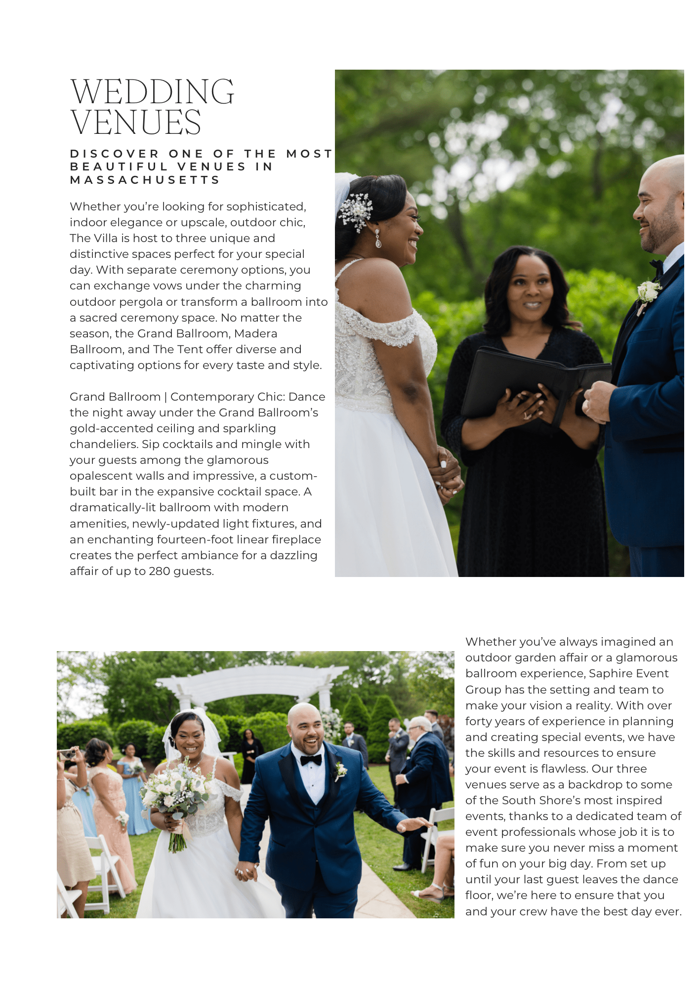Luxury wedding at The Ridder at the Villa in East Bridgewater MA. Professional Wedding Officiant Margaret S. Johnson Marry Me in Massachusetts officiating