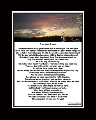 God created you and knows what is best for you.rust in him always.