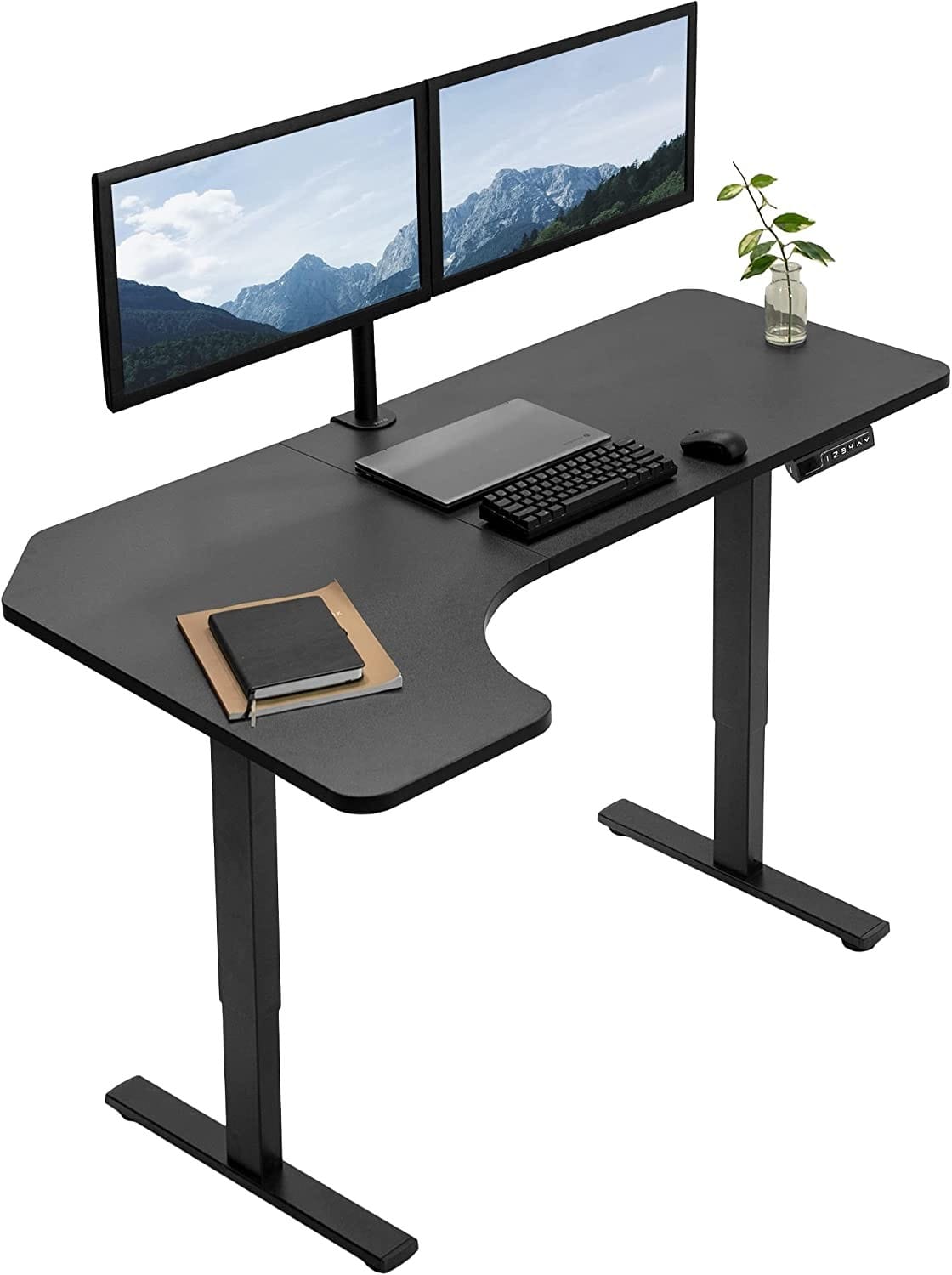 The Vivo Electric Adjustable L Shaped Desk