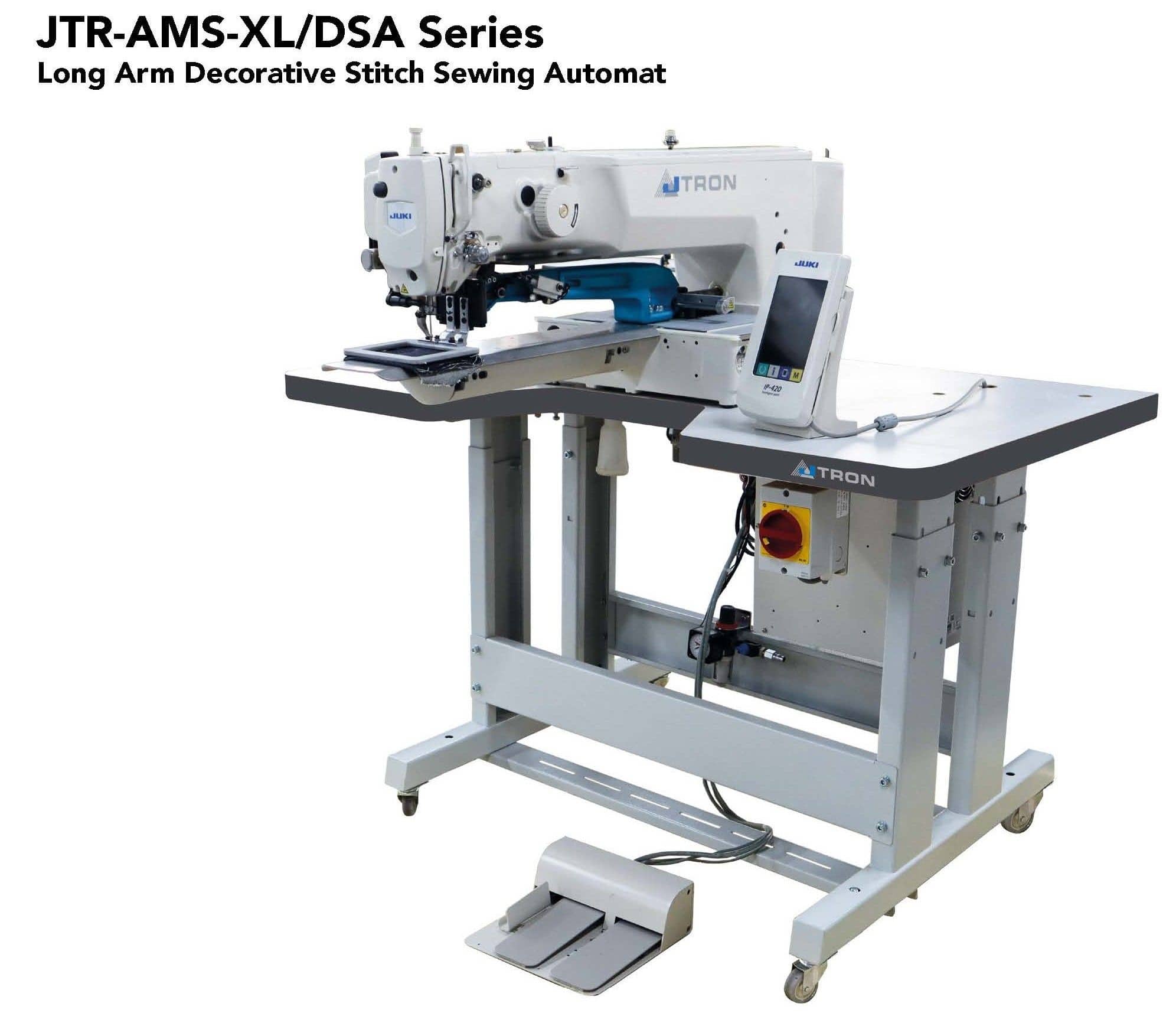 JTRON JTR-AMS-XL/DSA Series
Long Arm Decorative Stitch Sewing Automat