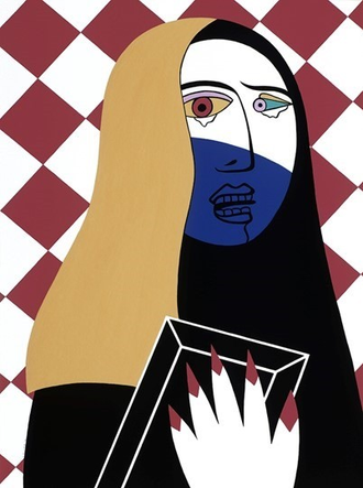 Weeping Woman 3-Gouache on Paper