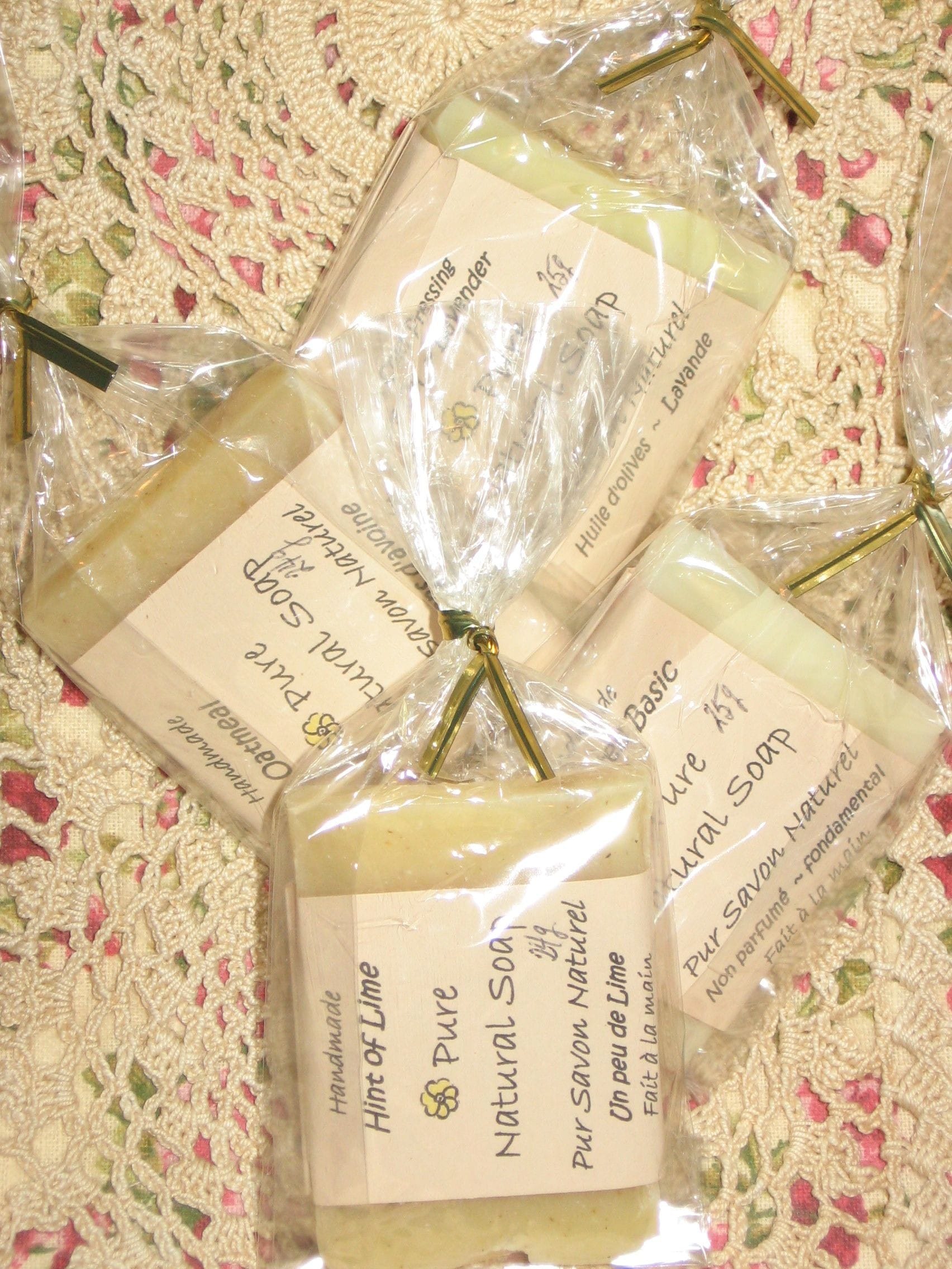 We are pleased to offer bulk soap favours at a very reasonable price including shipping cost.  Handmade basic pure natural soap favours for your guests. Vegan