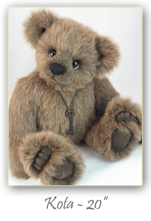 Kota-hand crafted 20 inch plush synthetic artist bear