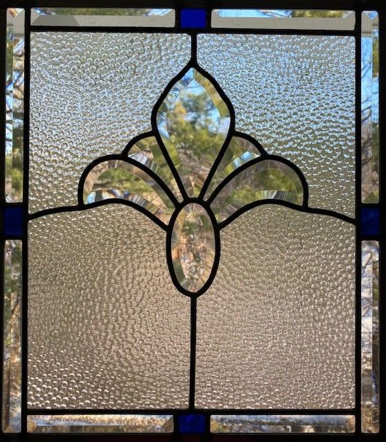 bevel cluster window,clear textured,glass
