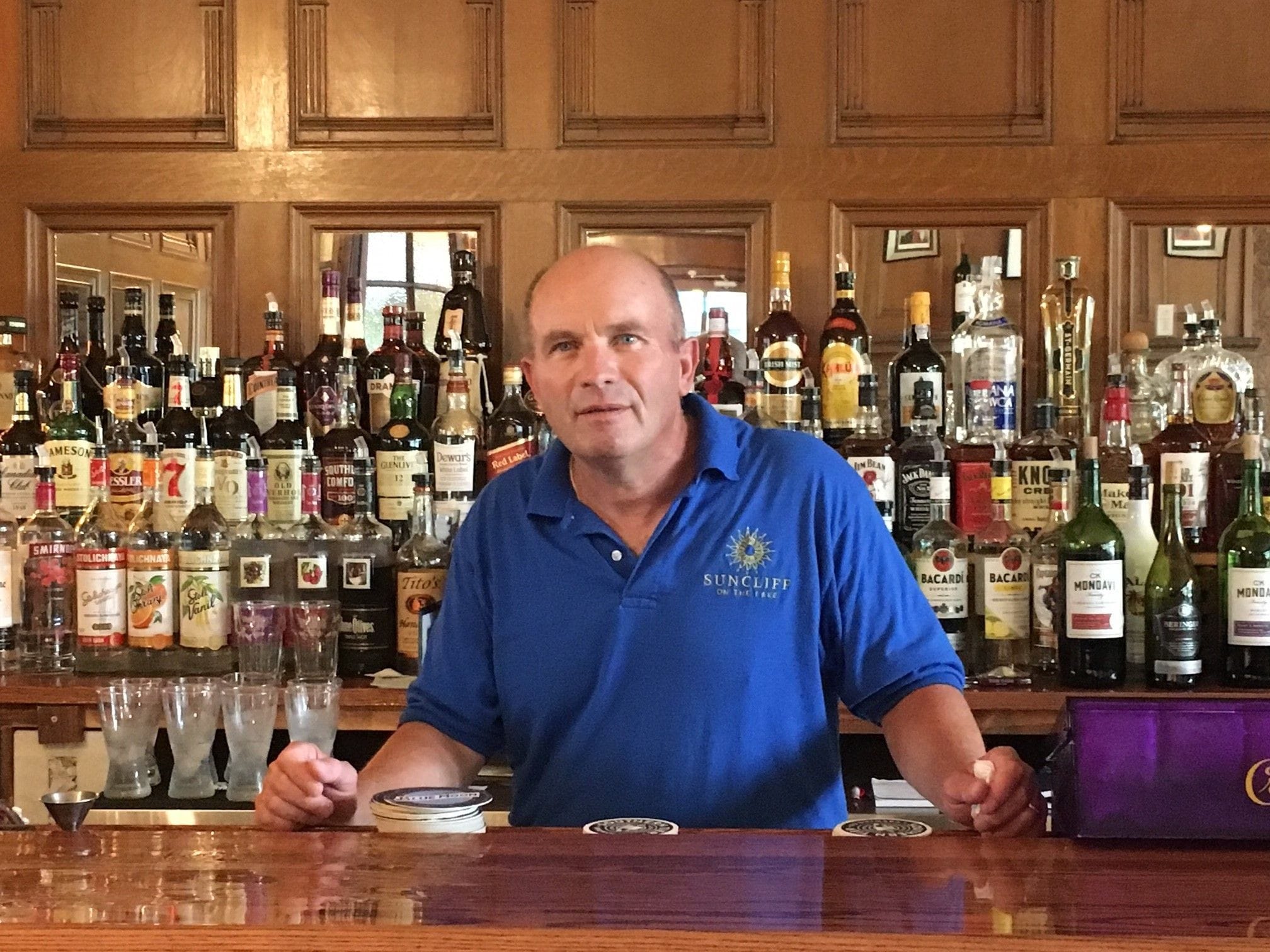Marty Walters Real Straw drink straws founder at home behind a bar