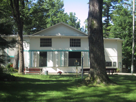 Auditorium in Lily Dale, NY, where daily workshops, services, and special events are held