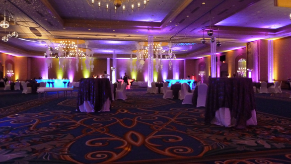 Hilton, downtown Minneapolis. Lighting by Duluth Event Lighting