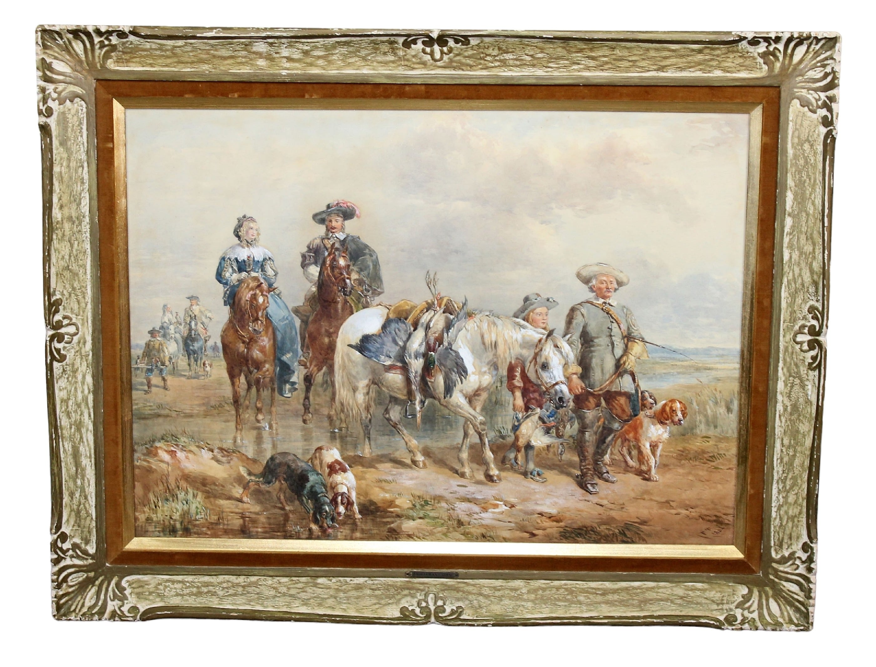 Fredrick Taylor watercolor painting "Return from the Hunt"