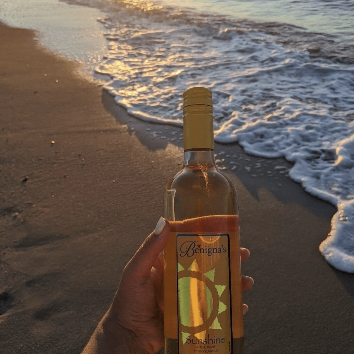 sunshine wine at the beach