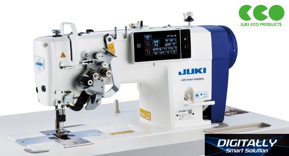 JUKI LH-4587CFG-7
FULLY DIGITAL - DOUBLE NEEDLE
Direct-drive, high-speed, sewing system with automatic thread trimmer