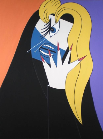 Weeping Woman 4-Gouache on Paper