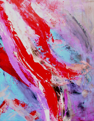 Abstract in acrylic.