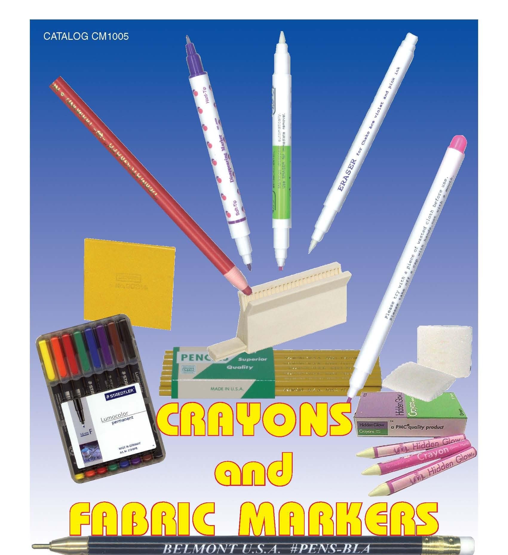 TAILORS CHALK, TAILORS PENS, 
TAILORS DISAPPEARING MARKERS, 
TAILORS CRAYONS, and TAILORS PENCILS