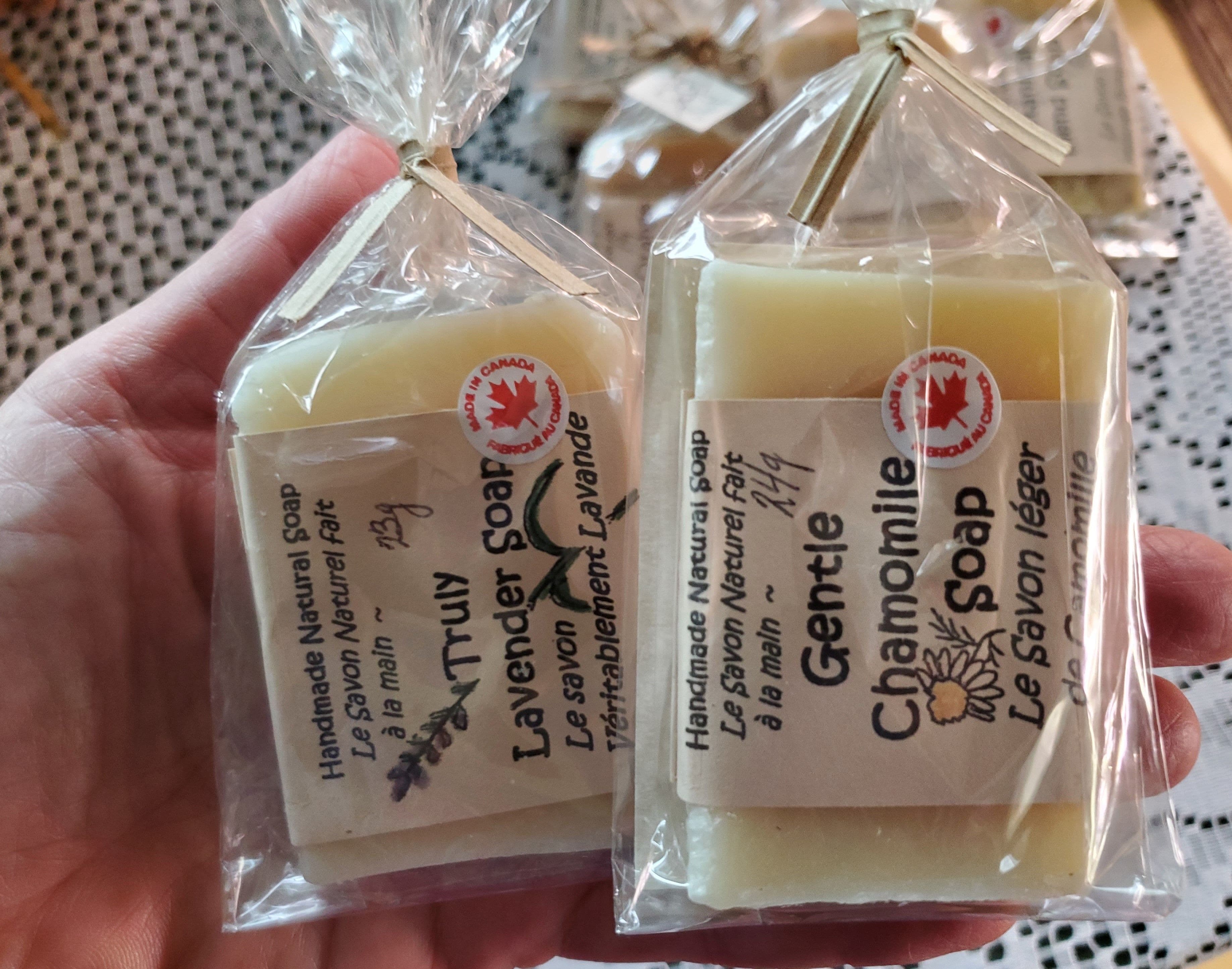 Our all natural soap favours are made without chemicals and are eco-friendly.  Packaging is basic with sustainable compostable wood cello bags and kraft ties.