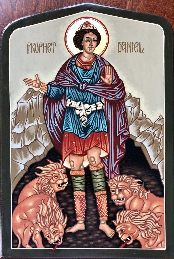 Prophet Daniel in the Lions'den, the Biblical book of Daniel, Chapter 6.