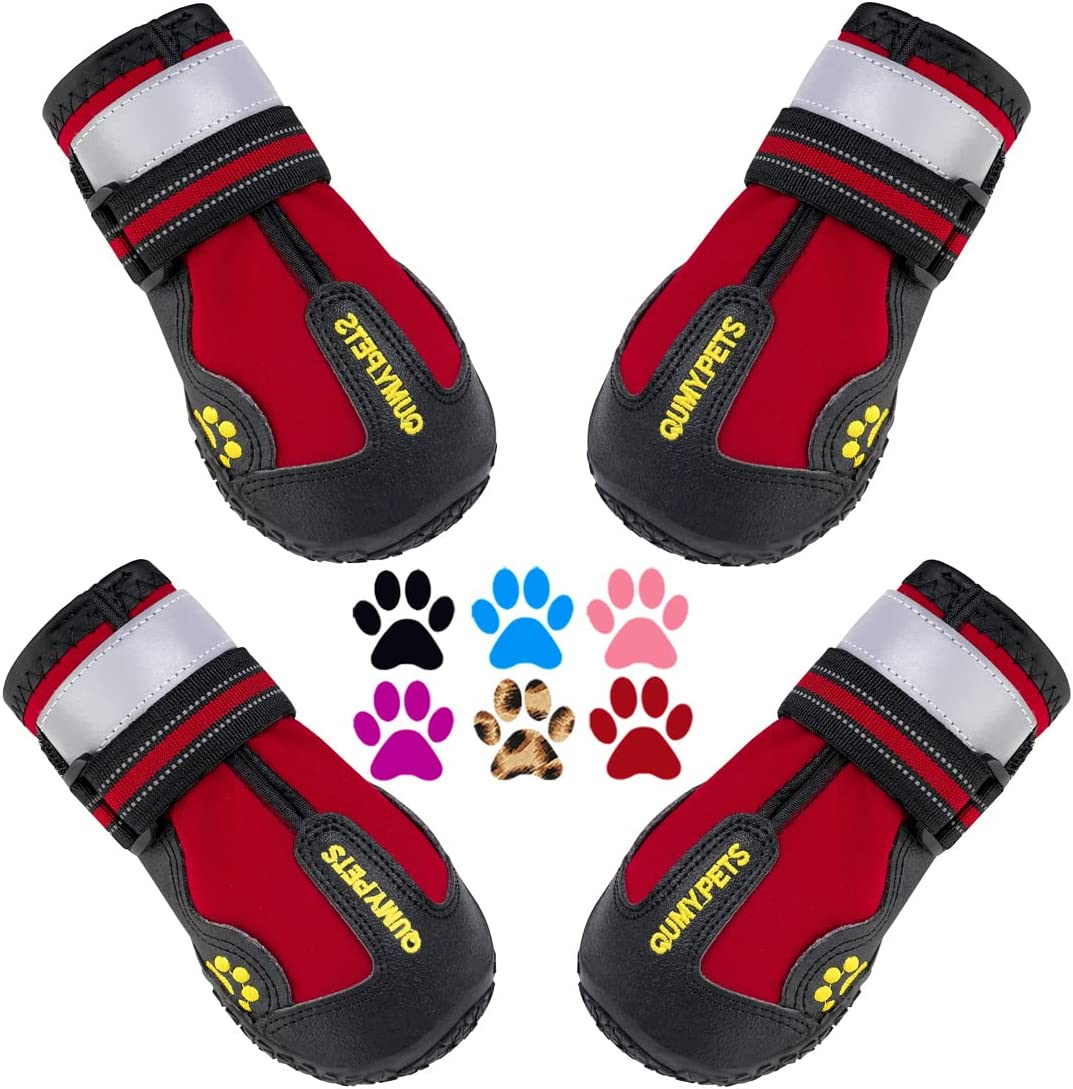 QUMY Dog Shoes for Snowy Days, Hot Pavement, Rain 
Price