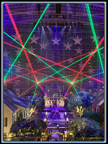 A nightly laser show for Destination Resort & Hotel.