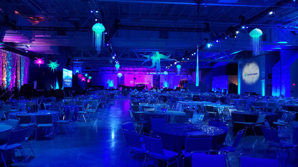 Under water themed party.
DECC, Pioneer Hall.
Decorby Event Lab LLC.