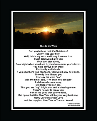 This poem is to give to someone who has been a blessing in your life.