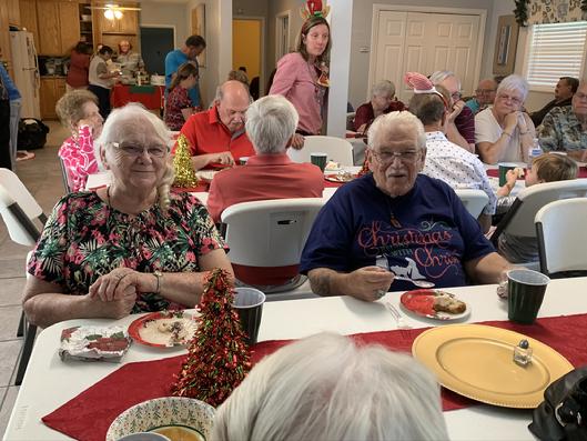 Senior People Having Food